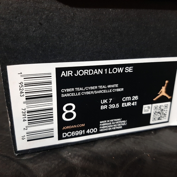 Air Jordan 1 low SE cyber teal 'Barcelona' DC6991-400 - Picture 7 of 10